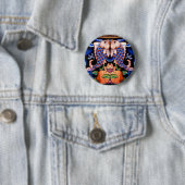 Chinese visborduurvis ronde button 5,7 cm (In situ)