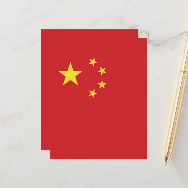 Chinese vlag (Voorkant / Achterkant in situ)