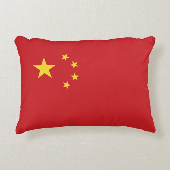 Chinese vlag accent kussen (Voorkant)