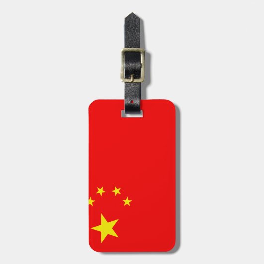 Chinese vlag bagagelabel (Voorkant verticaal)