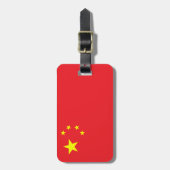 Chinese vlag bagagelabel (Voorkant verticaal)