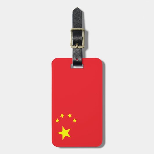 Chinese vlag bagagelabel (Voorkant verticaal)