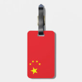 Chinese vlag bagagelabel (Achterkant verticaal)