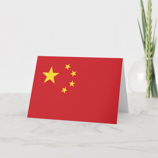Chinese vlag bedankkaart (Voorkant)