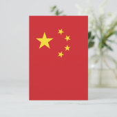Chinese vlag bedankkaart (Staand voorkant)