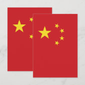 Chinese vlag bedankkaart (Voorkant / Achterkant)