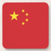 Chinese vlag bier onderzetter (Voorkant)