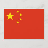 Chinese vlag briefkaart (Voorkant)