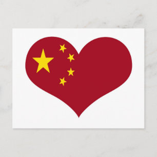 Chinese vlag briefkaart