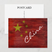 Chinese vlag briefkaart (Voorkant / Achterkant)