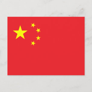 Chinese vlag briefkaart