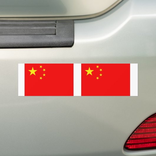 Chinese vlag bumpersticker (Op auto)