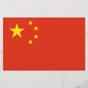 Chinese vlag (China) Briefpapier