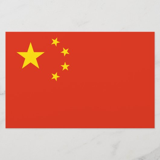 Chinese vlag (China) Briefpapier (Voorkant)