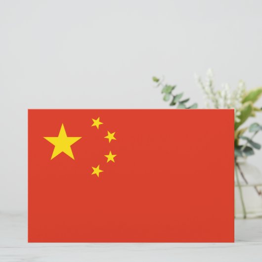 Chinese vlag (China) Briefpapier (Staand voorkant)