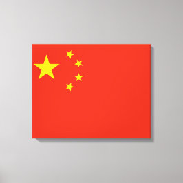 Chinese vlag (China) Canvas Afdruk