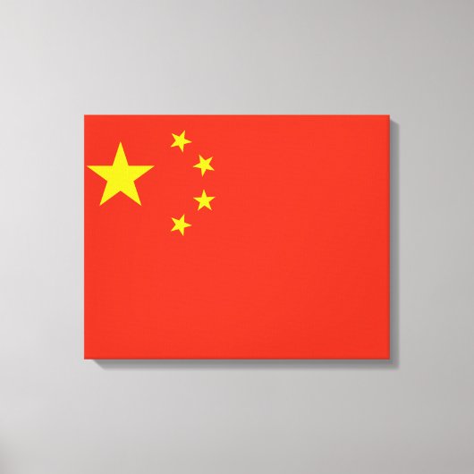 Chinese vlag (China) Canvas Afdruk (Voorkant)