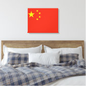 Chinese vlag (China) Canvas Afdruk (Insitu (Slaapkamer))