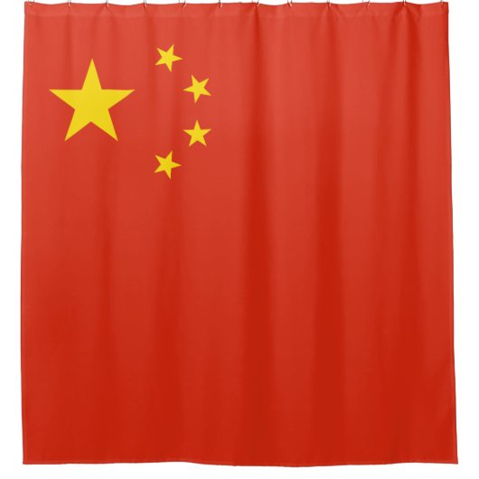 Chinese Vlag (China) Douchegordijn (Voorkant)