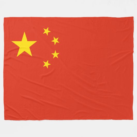 Chinese vlag (China) Fleece Deken (Voorkant (Horizontaal))
