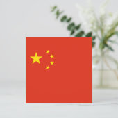 Chinese Vlag (China) Kaart (Staand voorkant)