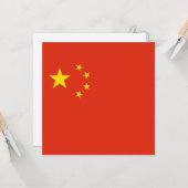 Chinese Vlag (China) Kaart (Voorkant / Achterkant in situ)