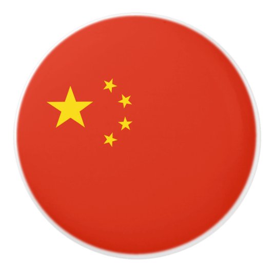 Chinese vlag (China) Keramische Knop (Voorkant)