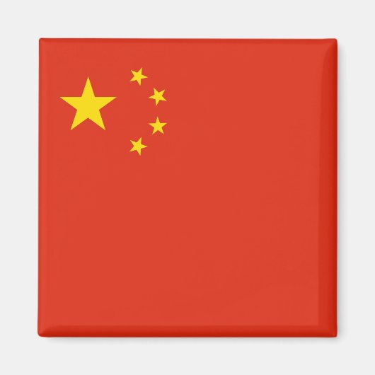Chinese vlag (China) Magneet (Voorkant)