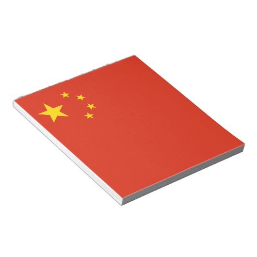 Chinese vlag (China) Notitieblok (Schuin)