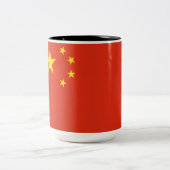 Chinese vlag (China) Tweekleurige Koffiemok (Center)