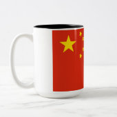 Chinese vlag (China) Tweekleurige Koffiemok (Links)