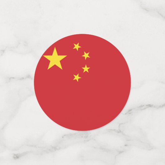 Chinese vlag confetti (Kleine voorkant)