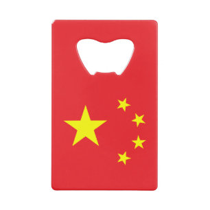 Chinese vlag creditkaart flessenopener