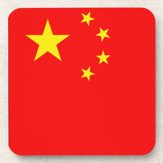Chinese vlag drankjes onderzetter (Voorkant)