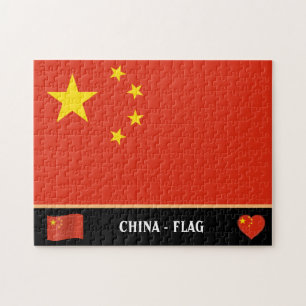 Chinese vlag en China Legpuzzel