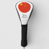 Chinese vlag en monogrammed Golf Clubs Hoesjes Golfheadcover (Voorkant)