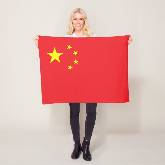Chinese vlag fleece deken (In situ)
