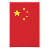 Chinese vlag foto afdruk (Voorkant)