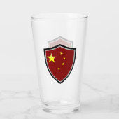 Chinese vlag glas (Achterkant)