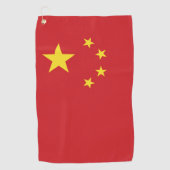 Chinese vlag golfhanddoek (Voorkant)
