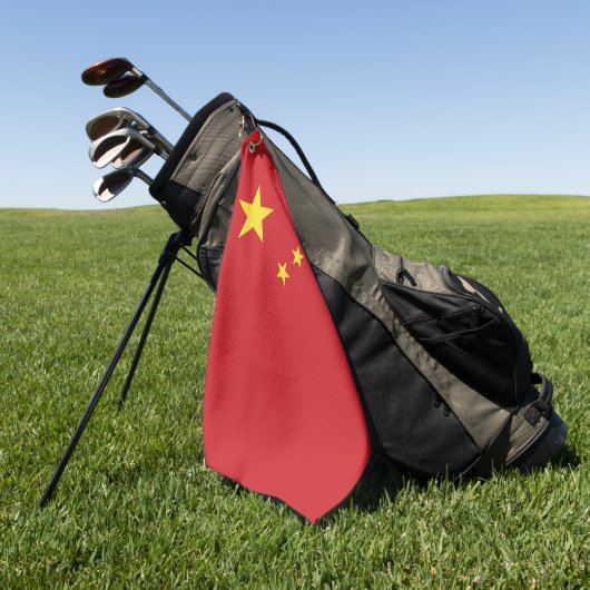 Chinese vlag golfhanddoek (Groen)