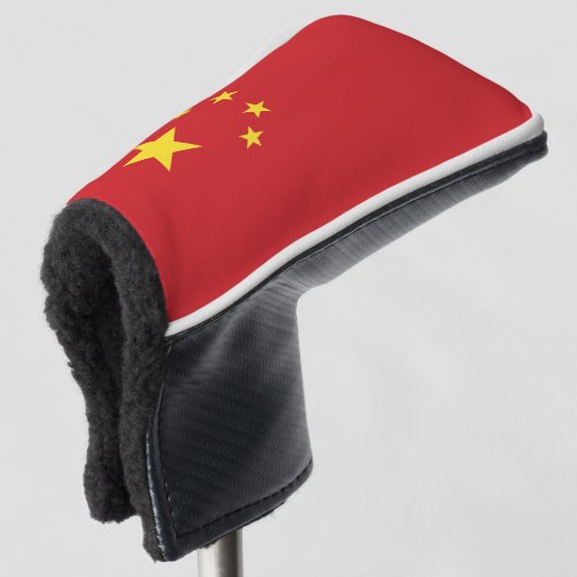 Chinese vlag golfheadcover (3/4 voorkant)
