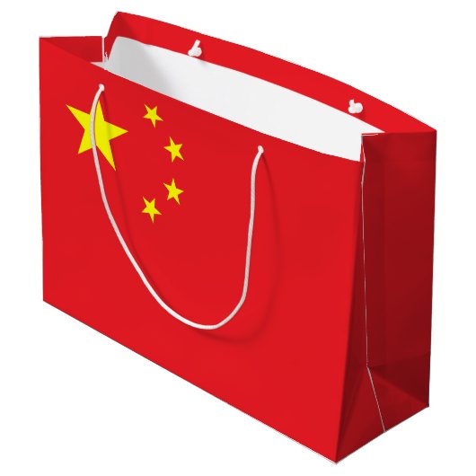 Chinese vlag groot cadeauzakje (Achterkant Gekanteld)