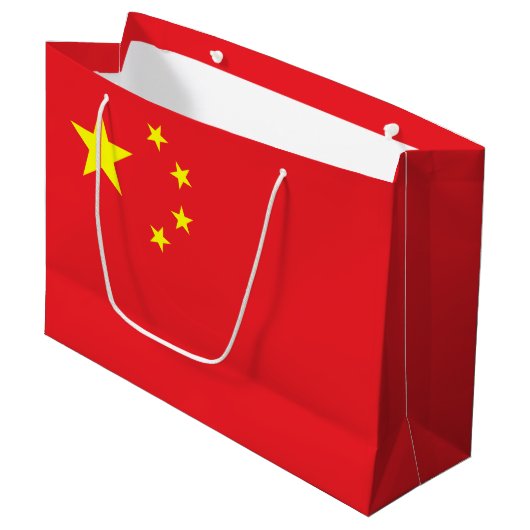 Chinese vlag groot cadeauzakje (Voorkant Gekanteld)