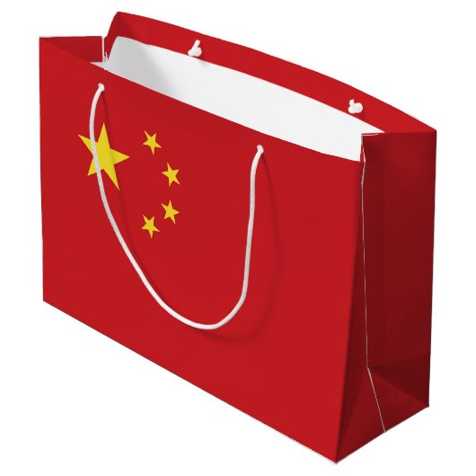 Chinese vlag groot cadeauzakje (Achterkant Gekanteld)