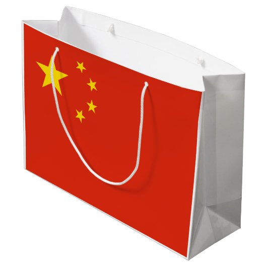 Chinese vlag Grote Cadeautas (Achterkant Gekanteld)