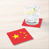 Chinese vlag kartonnen onderzetters (Insitu)