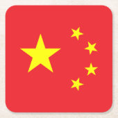 Chinese vlag kartonnen onderzetters (Voorkant)