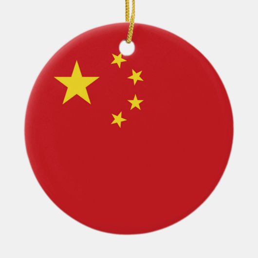 Chinese vlag keramisch ornament (Voorkant)