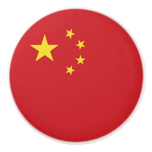 Chinese vlag keramische knop (Voorkant)